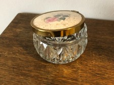 Vintage glass lidded pot