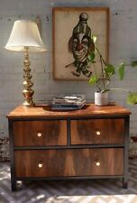 Modernised Vintage Veneer And Painted Chest Of Drawers