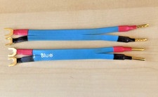 TELLURIUM Q ULTRA BLUE II JUMPERS FOR 2 SPEAKERS-GOLD  PLATED  Z PLUGS/SPADES