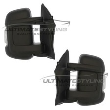 Wing Door Mirrors Peugeot Boxer Van 2006-> Electric Short Arm Pair Left & Right