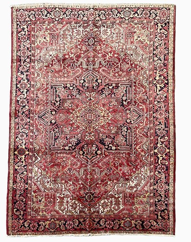 Vintage cleaned heriz rug - cleaned,