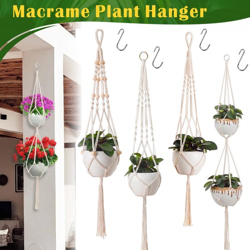 Macrame planter hanging - macrame,