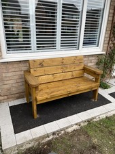 Bench Chunky Handmade Wooden