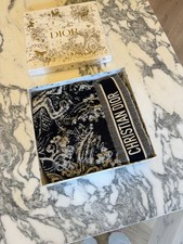 Dior Toile Print Towel Fringe