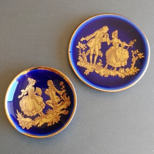 Vintage limoges plates cobalt - limoges,