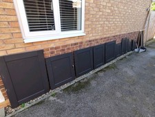 Howdens Charcoal Shaker Kitchen Doors + End Panels, Handles & Screws