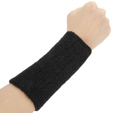 2 Pcs Wrist Sweatbands Elastic Sport Wristbands 6 Inch Absorbent Terry Cloth Arm