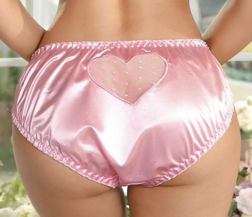 Glossy pink satin sheer - glossy,