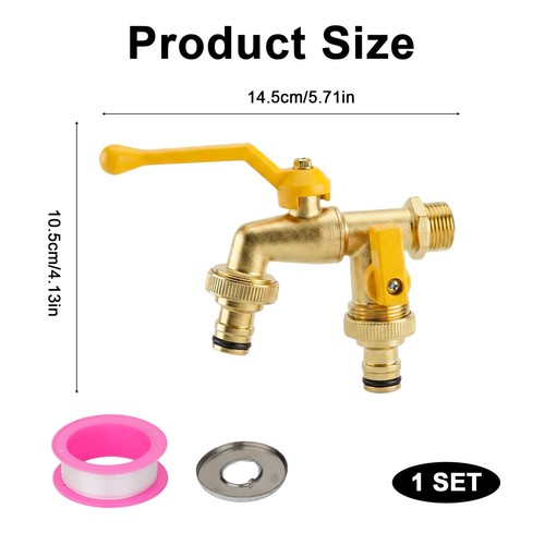 Double garden tap inch - tap, 1/2