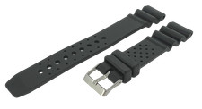 Black Casio Type Sports Resin Rubber Divers Watch Strap 18mm/20mm/22mm