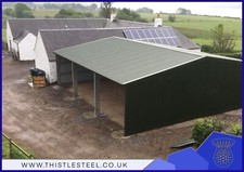 Steel Framed Building Open Sided Carport.