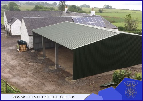 Steel framed building open - steel,