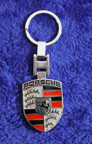 Silver sided porsche key - silver,