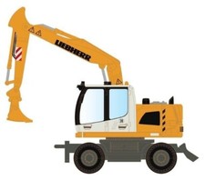 miNis (by Lemke) LC4266 Liebherr Compact Excavator with Backhoe Attachment