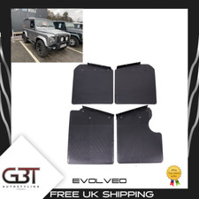 FRONT AND REAR MUDFLAPS FOR LAND ROVER DEFENDER 90 WITH BRACKETS BOLTS OE FIT