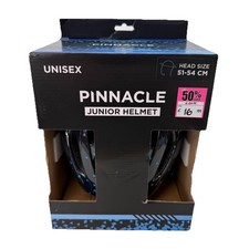 Pinnacle Junior Bike Helmet Black / Blue 51-54cm Boxed New 