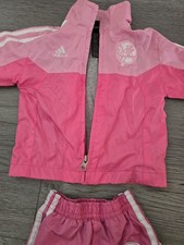 Girls Pink  Adidas tracksuit