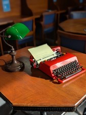 1969 Olivetti Valentine Red Typewriter with Case 