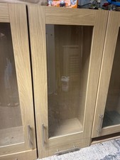 Shaker Style Glass Display Unit with Glass Shelves