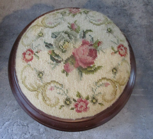 Vintage wooden flower tapestry - vintage,