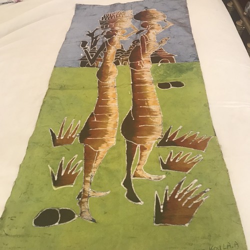 African batik fabric wall - african,