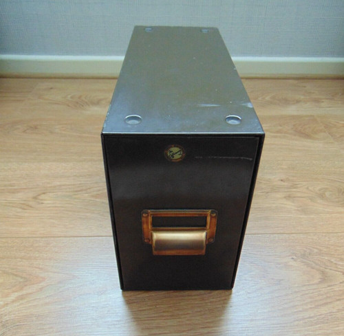 Vintage metal filing index - metal,