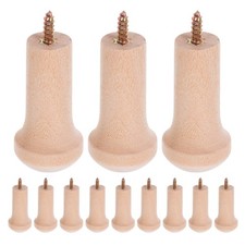  12 Pcs Wooden Wall-mounted Coat Hook for Shaker Peg Rail Screw-in Rack Pegs