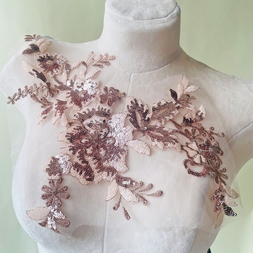 Beaded costume floral lace - floral,