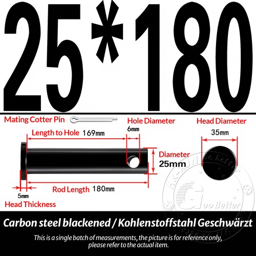 Clevis pin blackened carbon - pin,