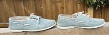 Zara Mens Pale Blue  Casual Suede  Moccasin Loafers Shoes Size UK 8 EU 42 No Box