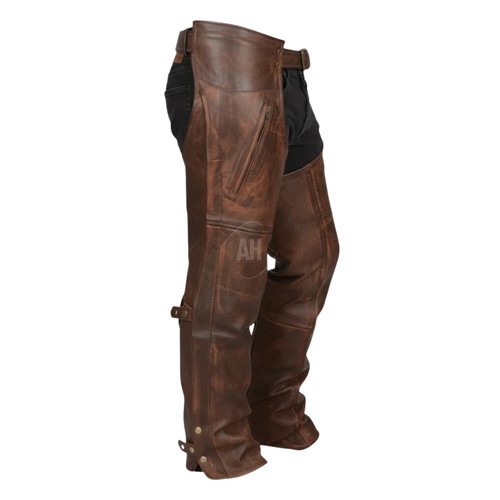Distressed brown leather - brown,