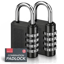 2x 4 Digit Combination Padlock