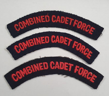 3 x Combined Cadet Force Cloth Shoulder Titles. British Army Badges