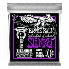 ELECTRIC GUITAR STRINGS ERNIE BALL 3120 COATED POWER SLINKY TITANIUM RPS - 11-48