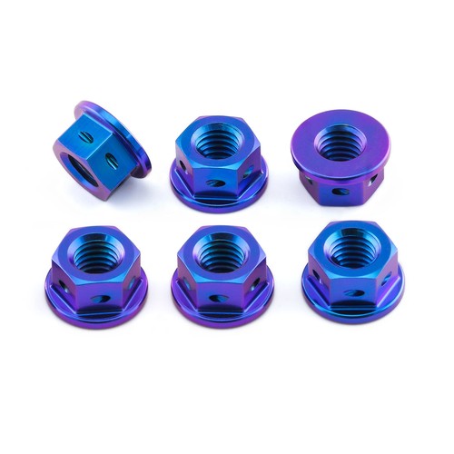 Titanium sprocket nuts x6 - sprocket, m8