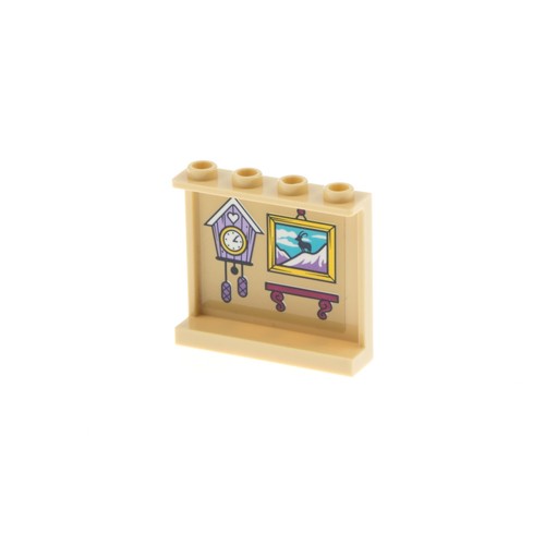 Lego panels 1x4x3 - panels, beige
