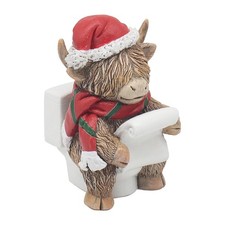 Highland Cow Christmas Santa