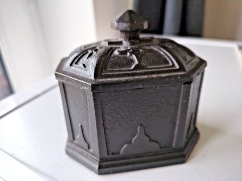 Antique cast iron - tobacco, jar