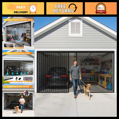 Sliding garage door - door, screen