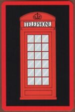 Playing Cards Single Card Old RETRO BRITISH RED TELEPHONE BOX Art Picture Design
