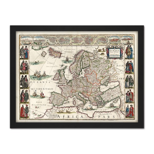 Map blaeu 1635 pictorial - 1635,