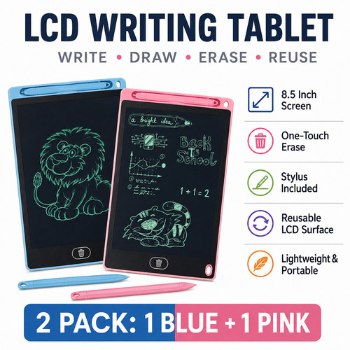 Lcd writing tablet 2 pack - 8.5",