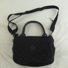 Kipling Quilted Black Bag Double Handle Shoulder Strap Small 10 inch Handbag