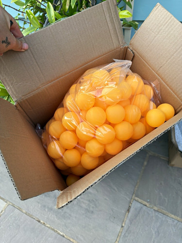 Orange table tennis balls bulk - table,