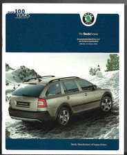 Skoda Octavia January-March 2010 UK Market Sales Brochure Hatchback Estate Scout