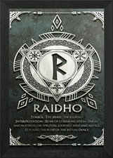 05 RAIDHO The RUNES ORACLE Framed Wall Art Poster Canvas Print Picture