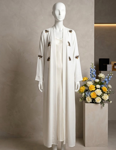 Inayah white long - white, open