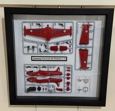 Framed Jet Provost T-4 Model Art .  1/72 kit pro-painted and mounted for display