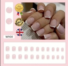 24x Short Square False Nails
