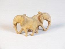 Vintage hand carved elephants - vintage,